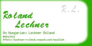 roland lechner business card